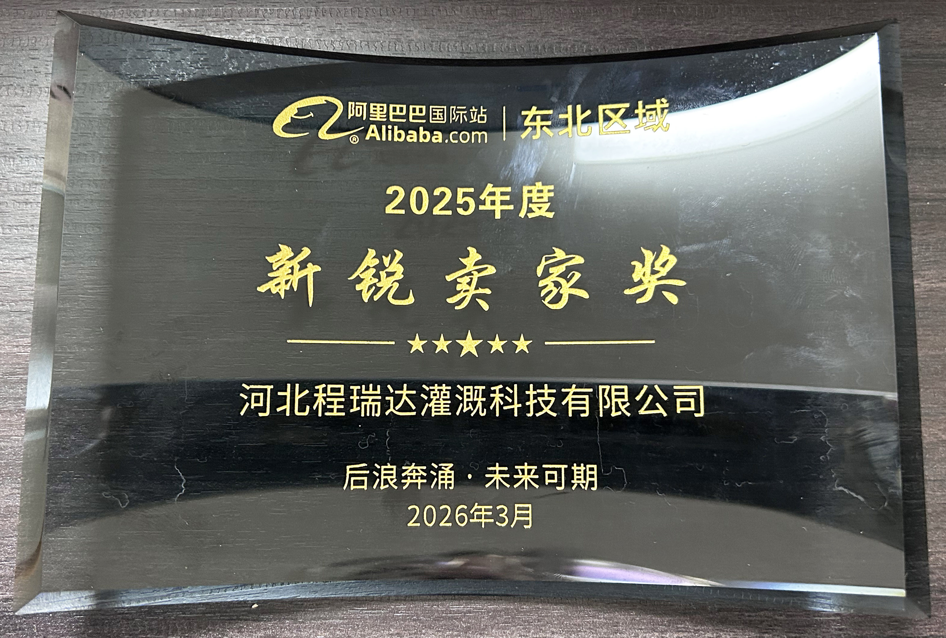 新疆程瑞达灌溉 | 荣获阿里国际站新锐卖家奖